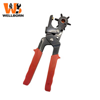 Pince à perforer le cuir - Perforateur rotatif 6 tailles pour ceinture, perforateur métallique robuste avec poignée ergonomique, 2-4,5 mm