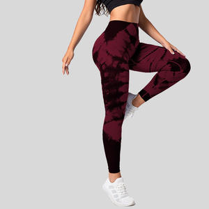 Drop Shipping Stretch Knitted <b>Leggings</b> Sublimation Tie Dye <b>Butt</b> <b>Lifting</b> Yoga High Waist Workout Gym Scrunch <b>Leggings</b> - Product Image 3