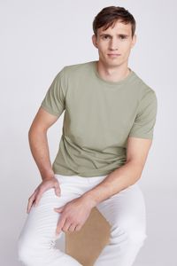 100% algodón orgánico personalizado grueso camisetas de gran tamaño para hombres Drop Shoulder Front Logo Premium Plus Size Bulk Blank Custom Logo - Product Image 3