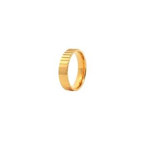 Montresor Infini (Le prix correspond uniquement au coût du travail) Bague de fiançailles et de mariage pour femme en or jaune pur 18K 22K 24K, bande fine de 0,5 cm - Product Image 6