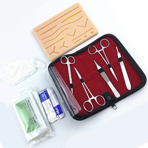 Trainings kit Deutscher Stahl Ledertasche <span class=keywords><strong>Medical</strong></span> <span class=keywords><strong>Surgical</strong></span> Dissect ing Chirurgische Naht Übungs kit Sutur Kit Medic <span class=keywords><strong>Instrument</strong></span>, CE