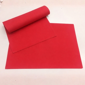 100% Cotton <b>Rectangle</b> Red Fused <b>Placemat</b> Washable Heat Resistant Eco-Friendly Dining Table Mat for Hotel Restaurant and Home Use - Product Image 1