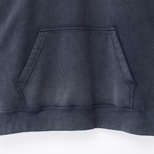 Streetwear personnalisé en gros sweat à capuche vierge en éponge française délavée vintage de 400gsm pour hommes - Product Image 6