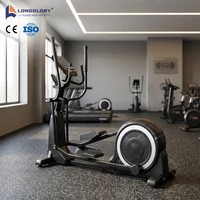Elliptique de fitness commercial à résistance magnétique avec écran LED pour salle de sport à domicile