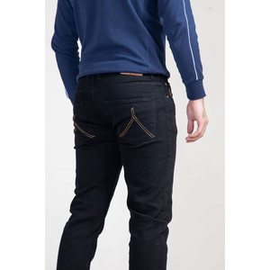 กางเกงยีนส์ของผู้ชายทรงสลิมฟิตสีดำกางเกงยีนส์ของผู้ชายสีดำดีไซน์ตามสั่งใหม่ - Product Image 6