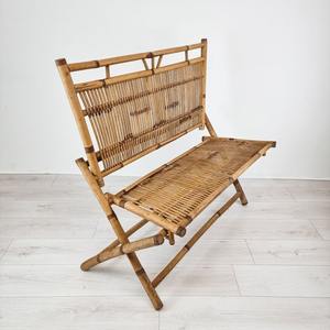 Banco de sofá de bambú sólido para decoración de pasillo de entrada bancos plegables naturales minimalistas OEM aceptar - Product Image 3