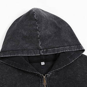 Sweats à capuche élégants pour hommes lavés à l'acide Sweats à capuche de grande taille personnalisables de haute qualité pour hommes pour des basiques confortables Sweat à capuche mélangé en coton - Product Image 4