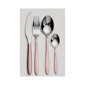 Silver Mirror Polished Utensils With <b>MOP</b> Round Design <b>Handle</b> Flatware Set Forks Spoons Knives Flatware Steel Cutlery Set - Product Image 3