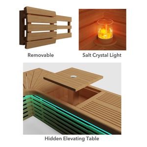 Système <span class=keywords><strong>de</strong></span> sauna <span class=keywords><strong>spa</strong></span> polyvalent et personnalisable pour intérieur, avec rayonnement infrarouge lointain intégré, circulation d'air, bien-être corporel complet DSL DSL1619-01 - Product Image 4