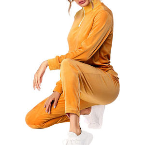 Conjunto de 2 Piezas de Terciopelo para Mujer 2026, Ropa Femenina, Sudadera Corta y Pantalones, Conjunto Deportivo Informal para Damas - Product Image 2