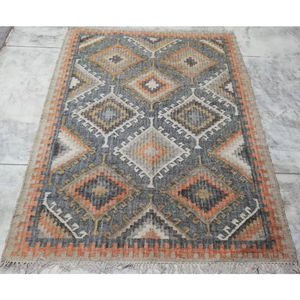 พรมปอกระเจา Kilim ทำด้วยมือลายนามธรรมเสื่อสวดมนต์หลากสีสำหรับวัยรุ่นโรงแรมห้องนั่งเล่นพรมปูพื้น - Product Image 1