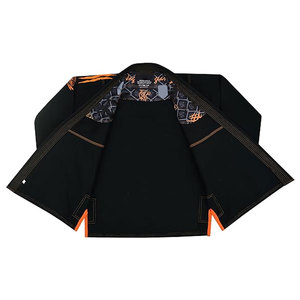 Conjunto de Kimono Gi negro de Jiu Jitsu brasileño para niños y adultos uniforme ligero con cinturón blanco mezcla de algodón Premium comodidad - Product Image 4