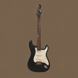 Guitare électrique Slick Guitar SL55KM, corps en frêne massif noir vieilli, micros Alnico - Product Image 1