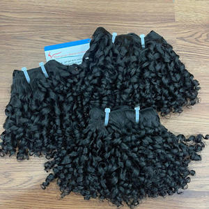 Precio de fábrica Pixie Curly Weft Extensiones de cabello Cabello humano vietnamita Pixie Curl Hair Bundles - Product Image 4