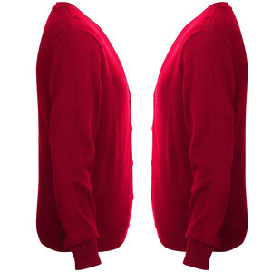 Pull cardigan de Noël unisexe en coton 100%, couleur unie, respirant, anti-rétrécissement, brodé, avec épaules tombantes, couleurs personnalisées - Product Image 4