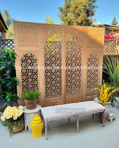 Mughal Chủ Đề Đám Cưới Backdrop Khung Gỗ Ma rốc Lấy Cảm Hứng Gỗ Tấm Thiết Kế <span class=keywords><strong>Jharokha</strong></span> Cho Walima Decors Xu Hướng Tùy Chỉnh - Product Image 5