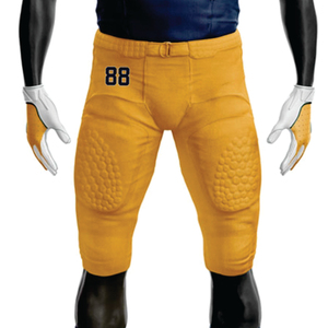 100% poliéster personalizado sublimado uniforme de fútbol americano para hombres transpirable azul marino amarillo aparejos sarga equipo Jersey corto - Product Image 5