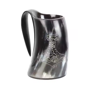 Taza de cuerno para beber terminada de alta calidad, fabricante de India, taza de cuerno para beber de búfalo pulido, venta al por mayor por Crescent Crafts - Product Image 1
