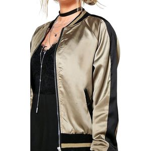 Chaqueta de Satén Color Champán para Mujer, Chaquetas 2026, Chaquetas 2025, Chaquetas Personalizadas, Chaquetas Escolares, Chaquetas de Fiesta, Nueva Tendencia de Moda - Product Image 1