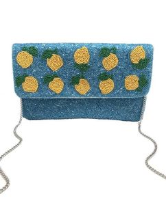 Compact Embroidered Purse with <b>Belted</b> Strap - Product Image 1