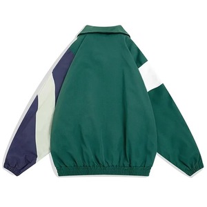 Chaqueta cortavientos personalizada de nailon con cremallera, diseño a prueba de viento, chaqueta impermeable ligera con cuello abotonado - Product Image 4