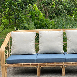 Canapé de salon design simple en rotin et bambou - Product Image 2