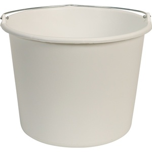 GRIPLINE L 12 White <b>Plastic</b> Construction <b>Bucket</b> - Product Image 1