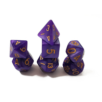 Ensemble de 7 dés polyédriques en acrylique personnalisés à bords tranchants pour les jeux de D&D et de RPG