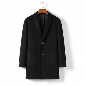 Abrigo Largo de Lana para Hombre, Elegante y Moderno, Abrigo de Invierno Cálido y Ecológico, Ajuste Moderno para Uso Diario, Oficina, Viajes Formales - Product Image 3