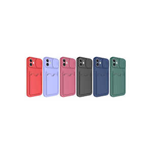 Funda Protectora de Silicona Verde Oscuro Netzy SAFA Kartix para iPhone 12 con Práctico Porta Tarjetas - Product Image 2