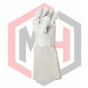 Gants de soudage super résistants à la chaleur, 11 oz, cuir épais gris foncé, antistatiques, résistants aux déchirures, 16 pouces, équipement de sécurité pour mécanicien - Product Image 4