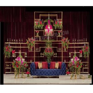 Supports muraux pour bougies de scène de mariage, design moderne, panneaux muraux pour bougies de scène de mariage, décoration de réception de mariage asiatique, USA - Product Image 1