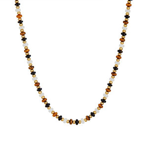Vintage Waterproof 316l Stainless Steel Custom 18k Gold Plated Tiger Eye Agate Necklace Bracelet <b>Set</b> Jewelry <b>Sets</b> for Women - Product Image 6
