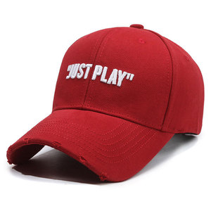 หมวกเบสบอลสำหรับผู้ชายหมวกเบสบอลปักลายแบบเรียบแผง6ชิ้น - Product Image 2