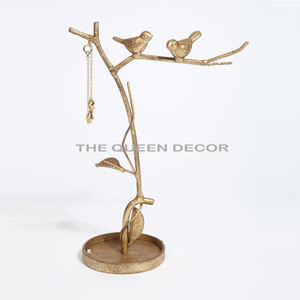 Soporte de joyería de alambre de Metal chapado en oro nórdico calidad asegurada estilo clásico Base de mármol Natural soporte de joyería decorativa para el hogar - Product Image 2