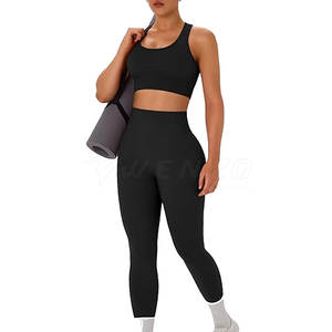 Conjunto Deportivo de Dos Piezas para Mujer, Talla Grande, Transpirable, de Secado Rápido, con Tela Elástica en la Parte Delantera, para Gimnasio, Entrenamiento, Uso Diario - Product Image 3