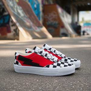 Chaussures de skate Eskolo - Check/Rouge - Product Image 3