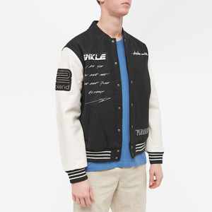 Écusson de broderie chenille personnalisé pour hommes, veste universitaire à col montant, style saison d'hiver de baseball de haute qualité - Product Image 2