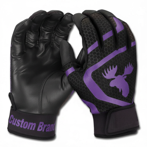 ถุงมือตีเบสบอลแบบมืออาชีพ พิมพ์ลายตามสั่ง ขายส่ง หนังแพะคุณภาพสูง จับกระชับมือ ถุงมือตีซอฟต์บอล - Product Image 1