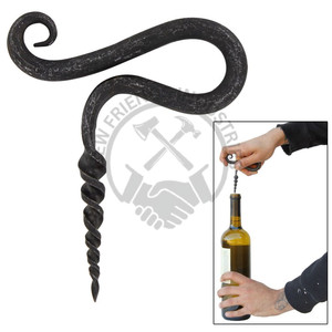 Sacacorchos elegante forjado a mano, tornillo de corcho Medieval, acero de hierro antiguo, diseño de remolino único, abridor de botellas de vino ceremonial - Product Image 2
