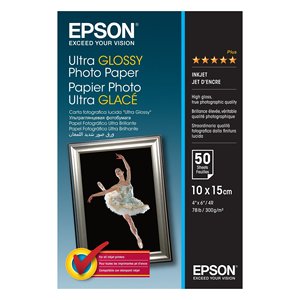 Ultra <b>Glossy</b> 10 X 15 cm Photo <b>Paper</b> 50pcs C13S041943 High Quality for Professional Photography and Display - Product Image 1