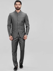 La Scoot, ropa Formal básica para hombre, 2 piezas, viscosa de poliéster sólido, cuello levantado, longitud larga, ajuste Regular, transpirable, antiarrugas - Product Image 5