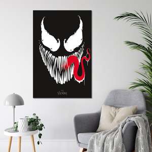 Marvel Comics Minimalist Style Venom Face <b>Poster</b> Made of Paper for Wall Usage - Product Image 3