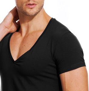 2025 nouveauté à manches courtes maillot V0-Neck t-shirts haut tendance mode Style Punk t-shirt pour les activités de plein air et salle de sport - Product Image 3