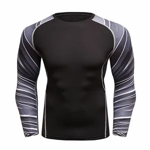 Gym T-shirt Short Sleeve Quick Dry Breathable Compression Shirt Men Black O Neck Fitness Running Soccer Top Sports Training Wea