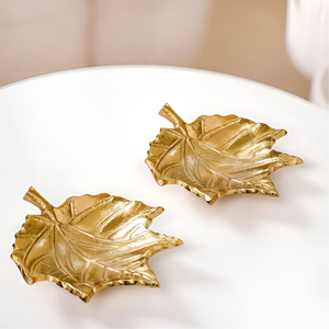 Bandeja de fruta seca, bandeja de Metal dorado de lujo, bandeja decorativa de Metal para servir con asas para eventos y regalos de decoración del hogar de lujo - Product Image 6