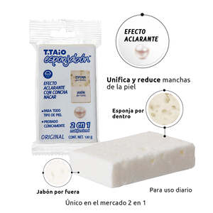 Esponjabon spugna di sapone madreperla 2-in-1 | Strumento da bagno esfoliante e detergente - Product Image 2