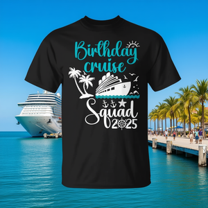 T-shirt Promozionale per Squadra di Compleanno 2025: Design Coordinato per Vacanze in Famiglia - Product Image 3