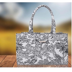 Diseñador personalizado animales plantas estilo hilo teñido ecológico peso pesado transpirable brocado Jacquard tela para Bolsos De Mujer - Product Image 1