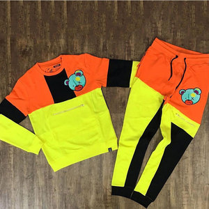 Survêtement à capuche pour homme, ensemble de jogging sport 100% coton avec veste et pantalon de survêtement pour la saison d'automne, deux pièces - Product Image 5
